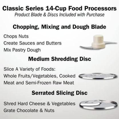 Cuisinart Food Processor 14-Cup Vegetable Chopper for Mincing, Stainless Steel