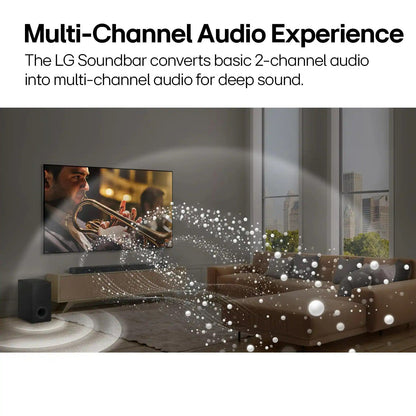 LG – 5.1.1-Channel S70TR Home Theater Soundbar with Wireless Subwoofer and Rear Speakers, Dolby Atmos, WOW Orchestra – Black